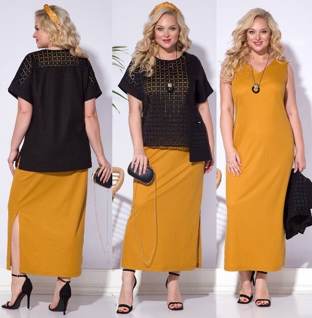 Комплект, блуза, платье, блузон Liliana 1191