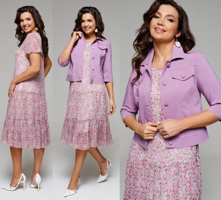 Комплект, куртка, жакет, платье Beautiful&Free 6084Л