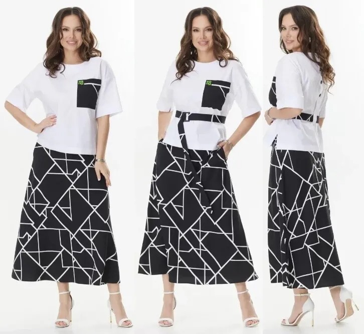 Комплект, блуза, юбка Магия Моды 2399