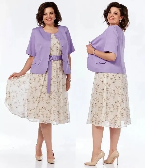 Комплект, жакет, платье Милора-Стиль 1207Л