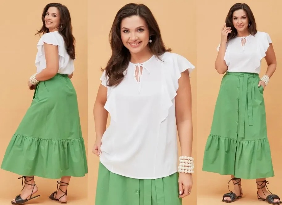 Комплект, юбка, блузка Andina City 9040