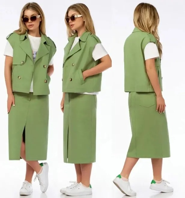 Костюм, жилет, юбка LEANNA STYLE 9017