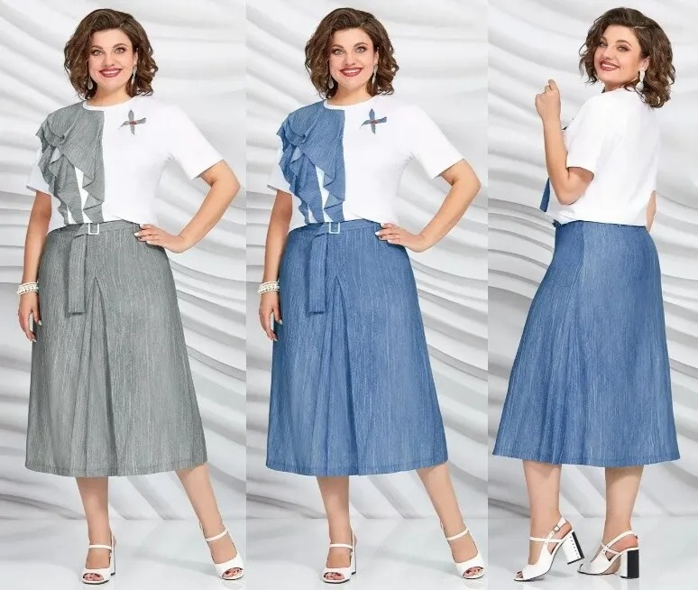 Комплект, майка, юбка Mira Fashion 5423