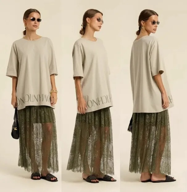 Комплект, футболка, юбка, джемпер Deesses 2382