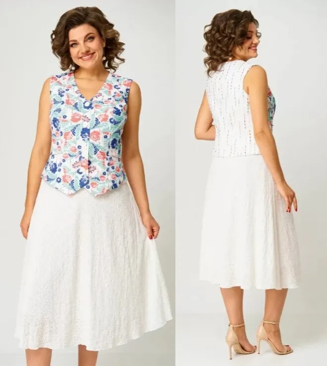 Костюм, жилет, юбка Anastasia Mak 1251