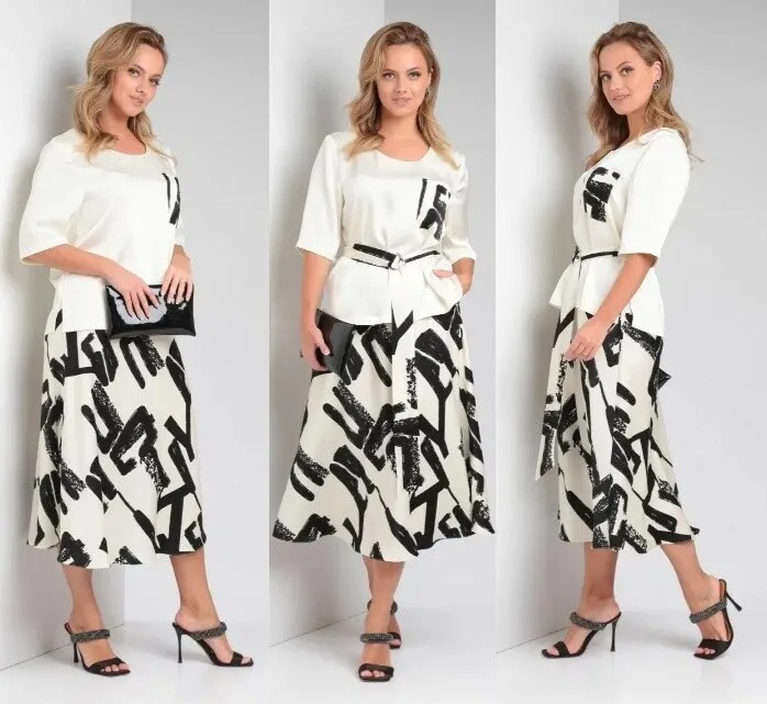 Комплект, блуза, юбка Amori 7035