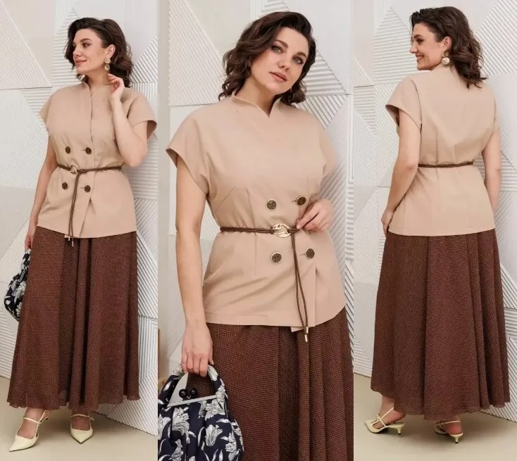 Комплект, жилет, юбка Anastasia 1347-2