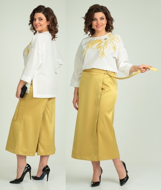 Комплект, блуза, брюки, кюлоты Michel Chic 1334