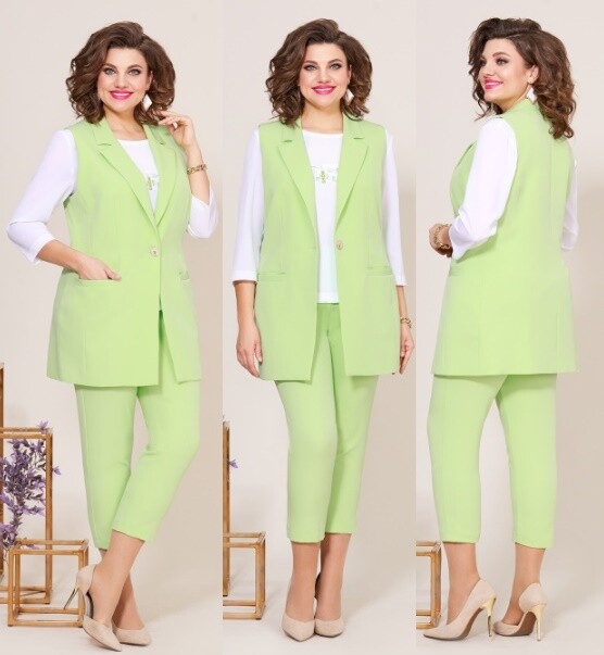 Костюм, жилет, брюки, блузка Mira Fashion 5206