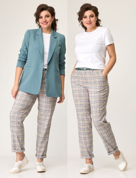 Комплект, жакет, брюки, футболка T&N 7356