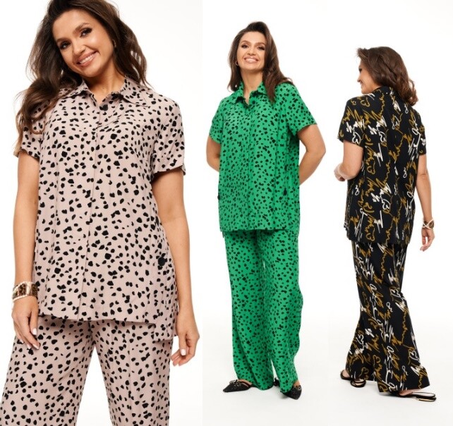 Комплект, блузка, брюки, блуза Beautiful&Free 6007