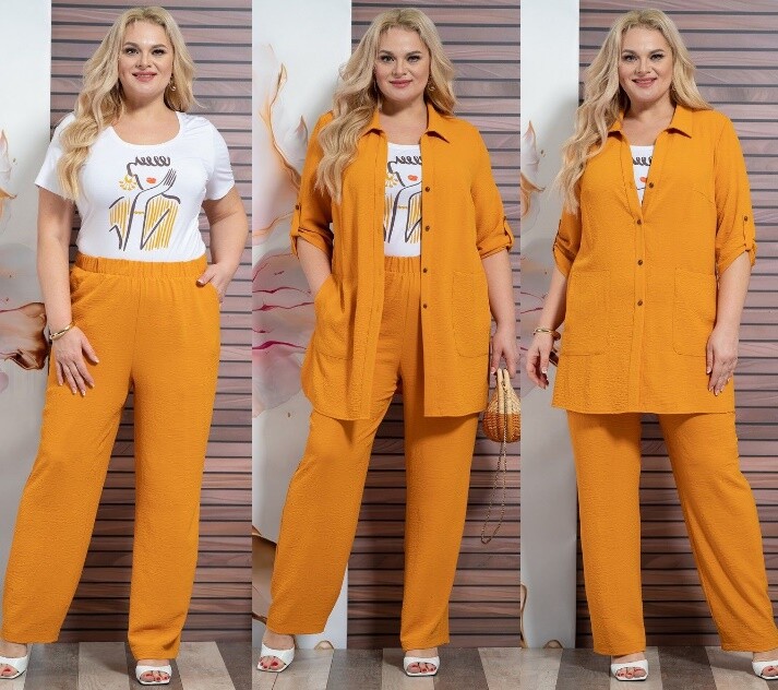 Комплект, блузон, брюки, блуза Alani Collection 1906