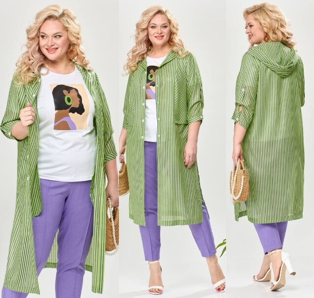 Комплект, кардиган, брюки, блузка Romanovich Style 3-2354С