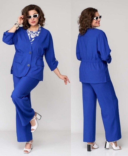 Комплект, жакет, блуза, брюки Eva Grant 7123