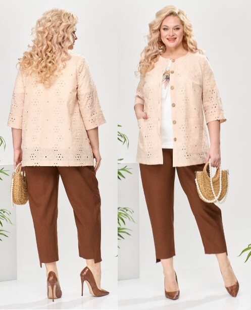 Комплект, брюки, жакет, блузка Romanovich Style 3-2524