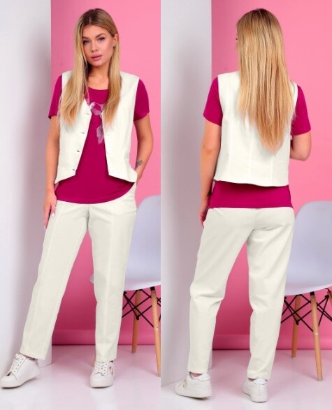 Комплект, жилет, брюки, топ Ивелта Плюс 3645/2