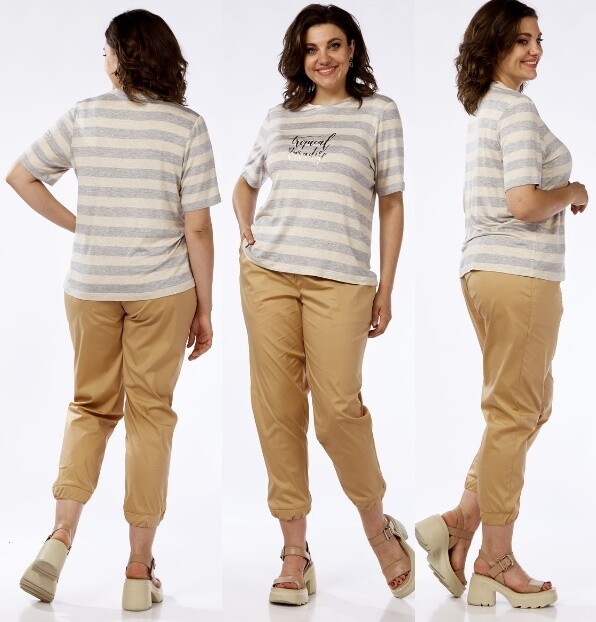 Комплект, футболка, брюки Michel Chic 1346