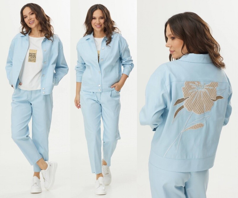 Комплект, куртка, брюки, футболка, жакет, блуза Магия Моды 2400Г