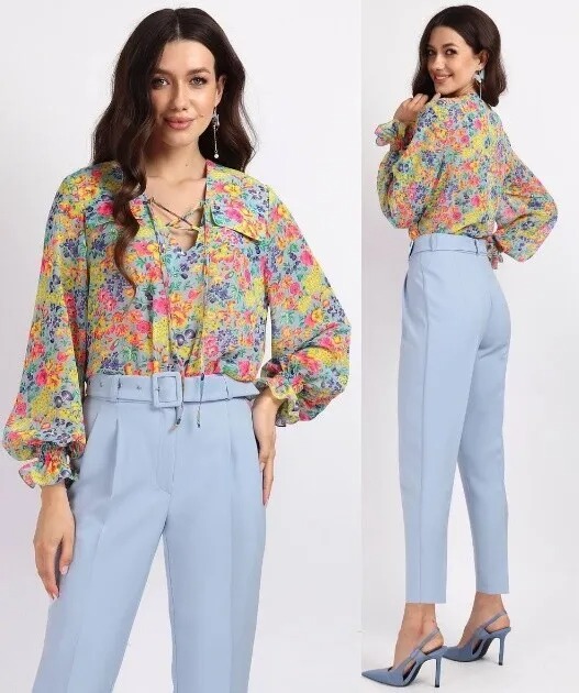 Комплект, блузка, брюки Mia-Moda 1445-2