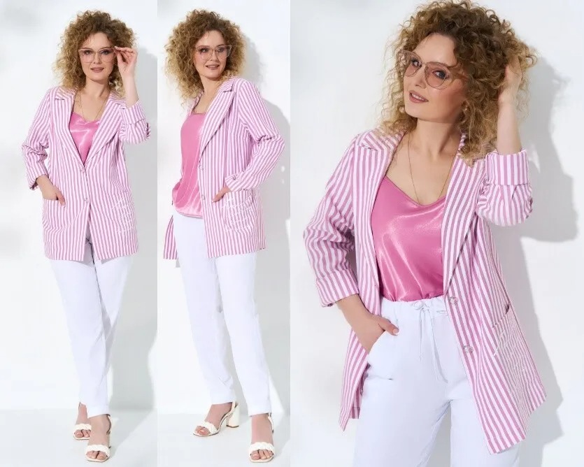 Костюм, брюки, топ, жакет Euromoda 496