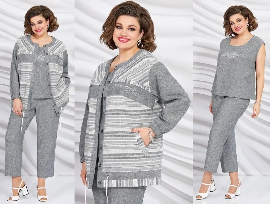 Брюки, жакет, топ, майка Mira Fashion 5389
