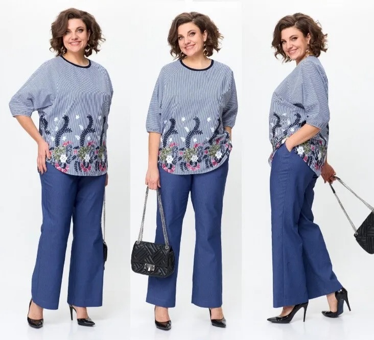 Комплект, блуза, брюки Michel Chic 1367