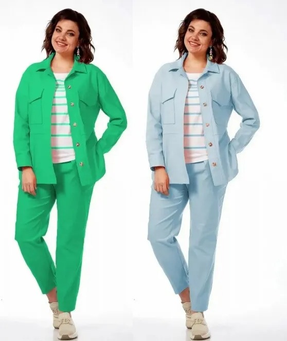 Костюм, жакет, брюки, блузка Милора-Стиль 1074