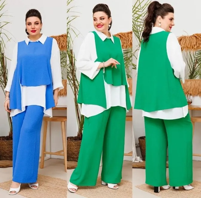 Блуза, брюки, жилет, блузка Romanovich Style 3-2510