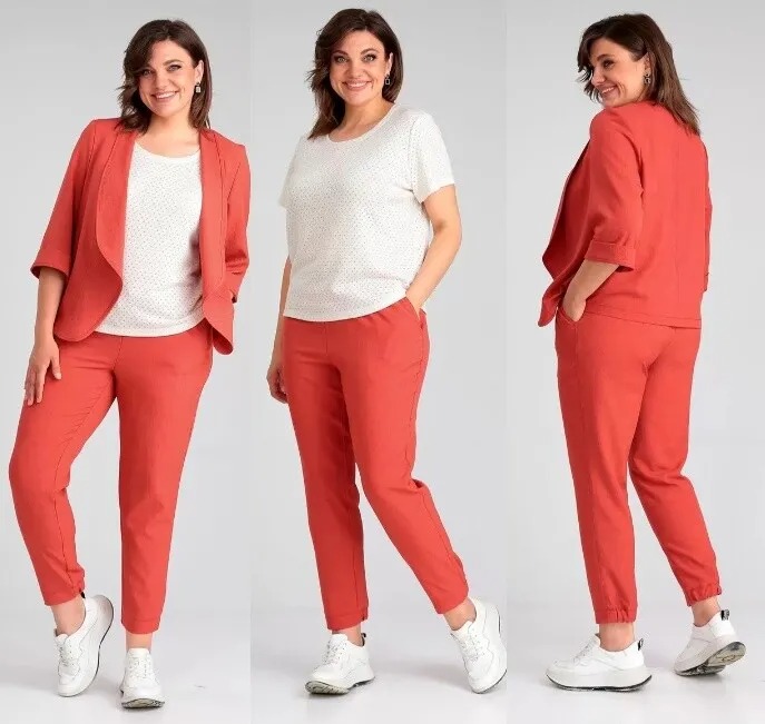 Комплект, костюм, майка, жакет, брюки Liona Style 755