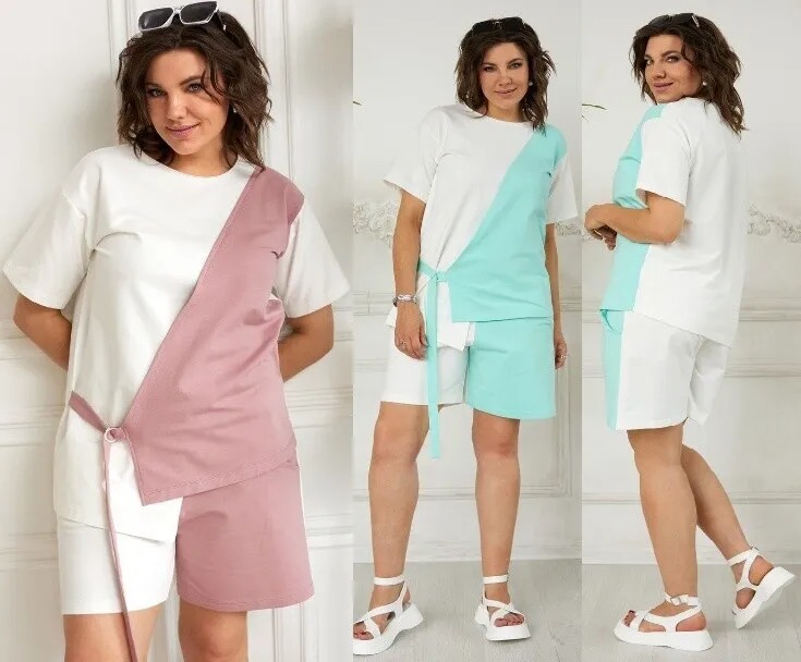Комплект, блуза, шорты BegiModa 3038
