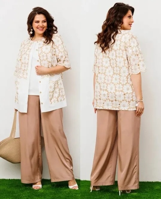 Костюм, блузка, кардиган, брюки Romanovich Style 3-2690