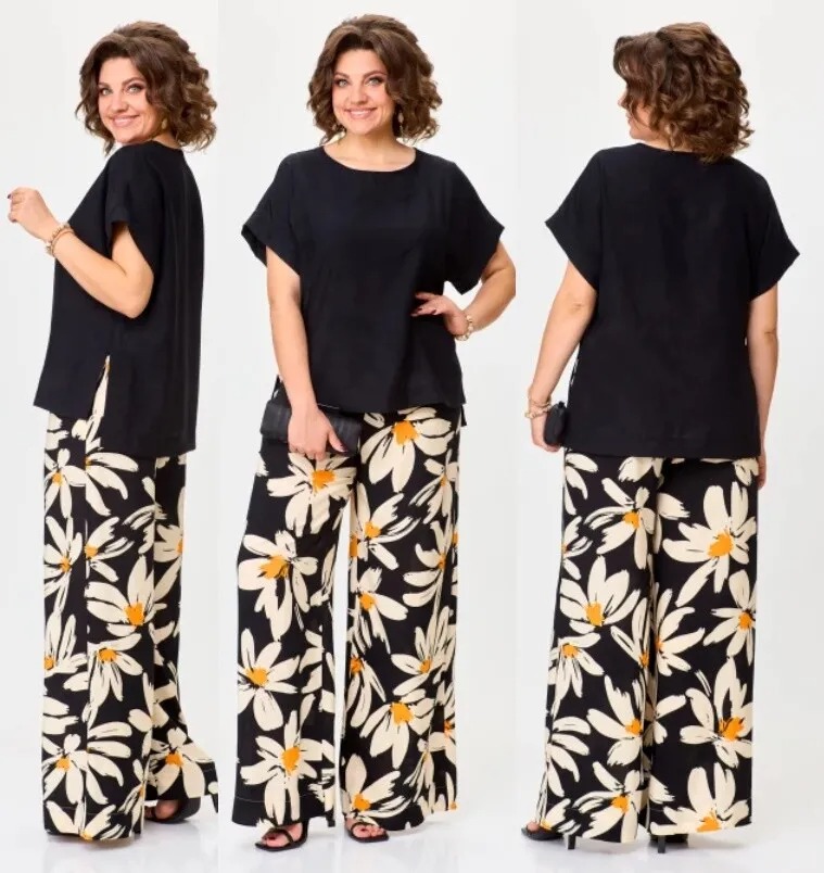 Комплект, брюки, блуза Michel Chic 1384ч