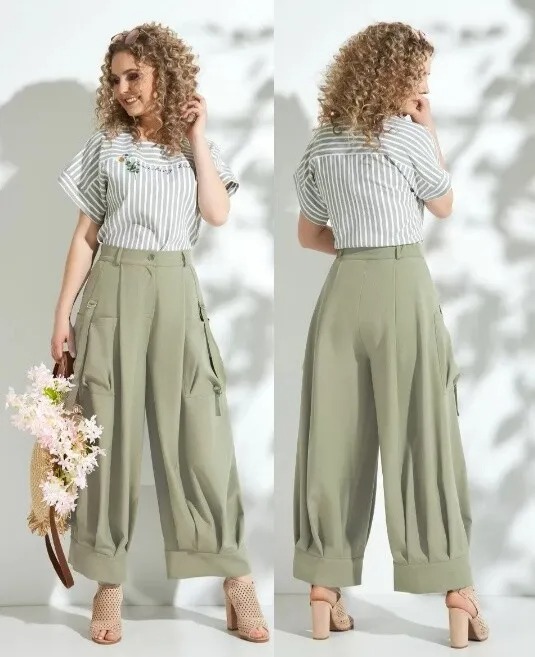 Комплект, блузон, брюки Euromoda 343