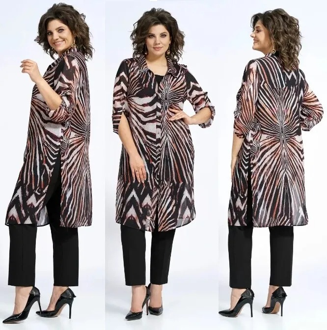 Комплект, туника, брюки, блуза Alani Collection 2153