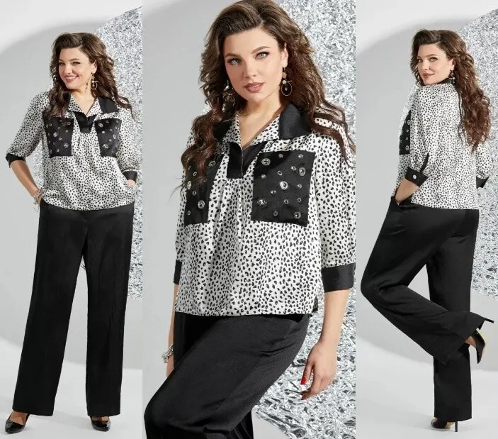Комплект, блуза, брюки Mira Fashion 5534