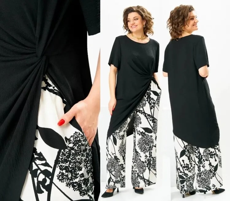 Комплект, туника, брюки Romanovich Style 2-2785ч