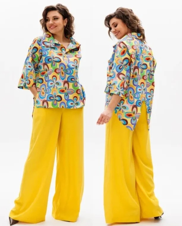 Комплект, блуза, брюки, блузка Michel Chic 1411