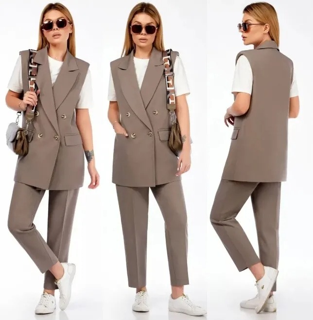 Костюм, жилет, брюки, жакет, футболка LEANNA STYLE 9024-1