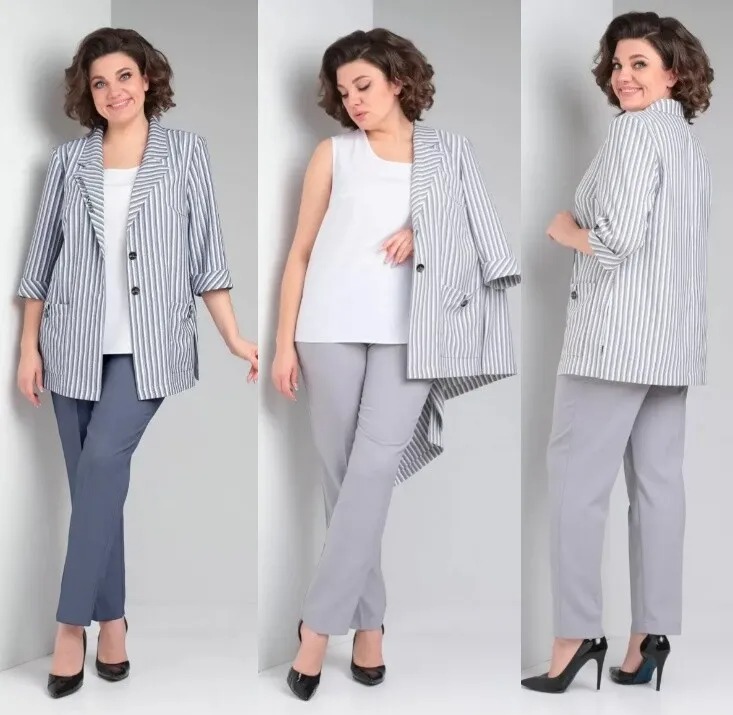 Комплект, жакет, брюки, блуза Tensi 371