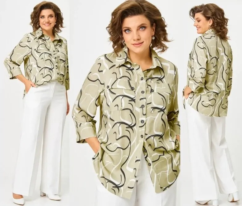 Комплект, блуза, брюки БелЭльСтиль 408+601М