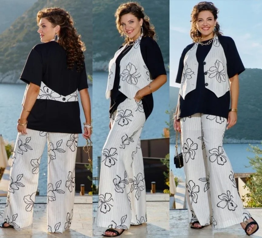 Комплект, жилет, брюки, блуза Vittoria Queen 24373