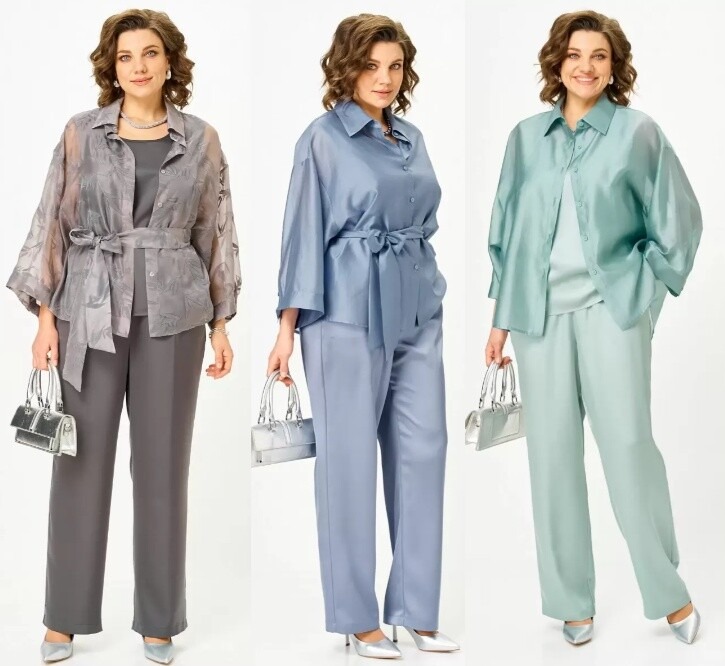 Комплект, блуза, топ, брюки Alani Collection 2517