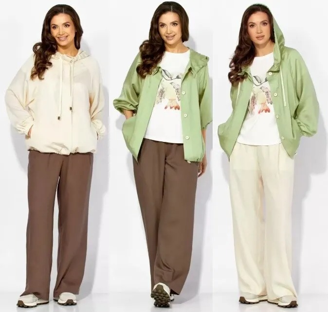 Комплект, куртка, парка, брюки, топ, шорты Taier 1431