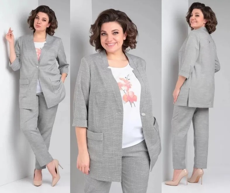 Костюм, жакет, брюки, блуза Tensi 372