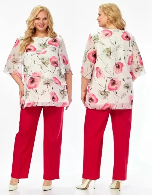 Комплект, блуза, брюки Элль-Стиль 2465