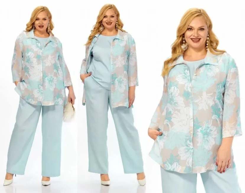 Комплект, блуза, брюки, топ Элль-Стиль 2466