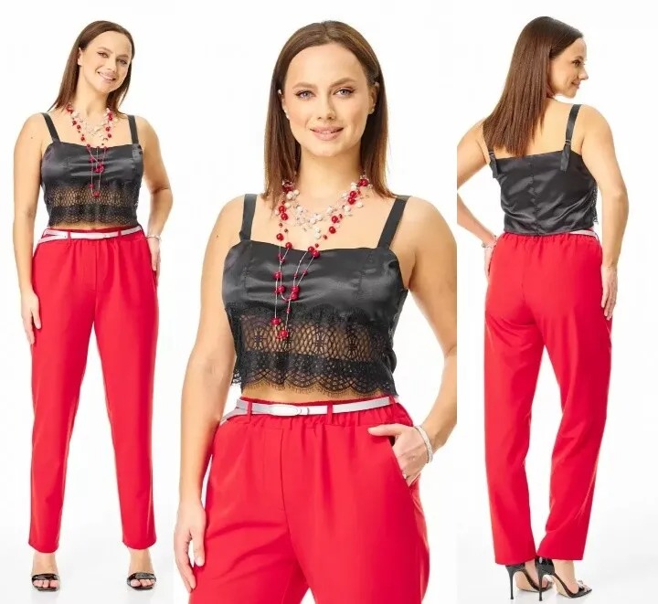 Комплект, брюки, топ T&N 7743