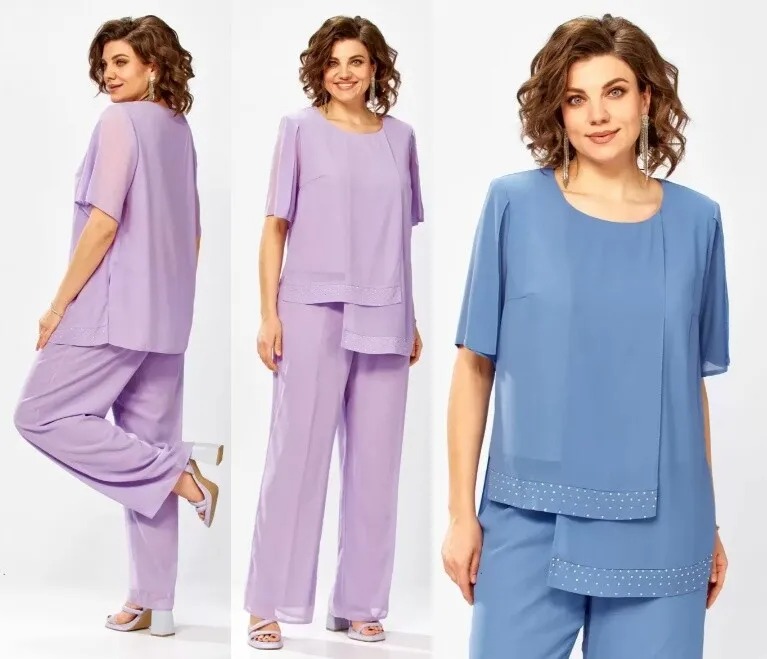 Костюм, блузка, брюки Mira Fashion 5689