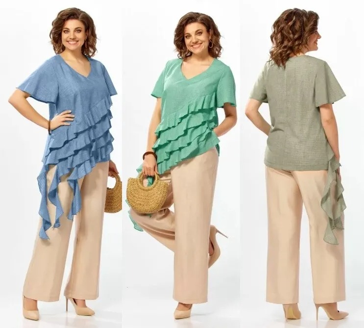 Комплект, блуза, брюки Mira Fashion 5696