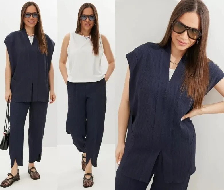 Комплект, жилет, топ, брюки Магия Моды 2714